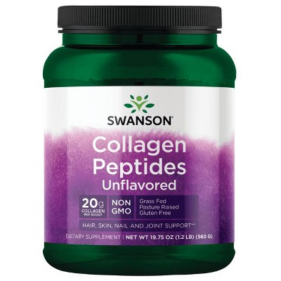 Swanson Collagen Peptides Unflavored 19.75 oz Pwdr.