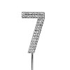 O'Creme Rhinestone Silver-Colored Number-7 Cake Topper 1-1/2 Inch - 2 of 2