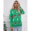 Clearlove Ugly Christmas Sweater Funny for Women 2025 Crew Neck Long Sleeve Reindeer Snowflakes Knitted Pullover Sweaters - 3 of 4