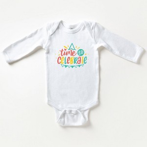 The Juniper Shop Time To Celebrate Baby Long Sleeve Bodysuit - 1 of 3