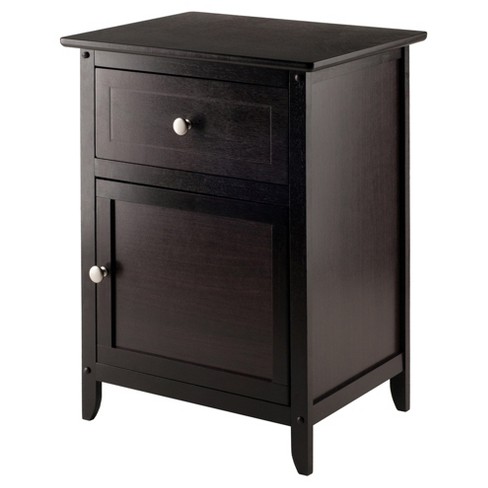 Room essentials deals modern nightstand espresso