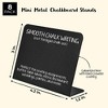 Juvale 8-Pack Mini Metal Chalkboard Stands - Erasable Signs for Tables, Weddings, and Parties, 3 x 4 inches - 2 of 4