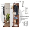 ALEXOUN Full-Length Mirror with Hangers - Rubberwood Design, 360° Swivel - Easy Dressing & Organizing for Bedroom Living Room Office - 4 of 4