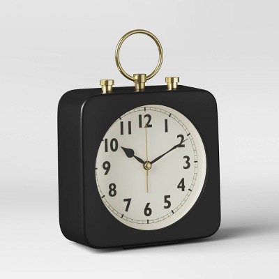 5&#34; Square Alarm Clock Black - Threshold&#8482;