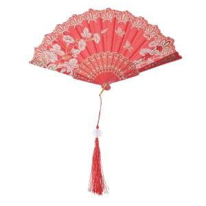Unique Bargains Tassel Folding Fan 1 Pc - 1 of 4
