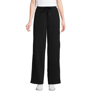 Lands' End Women's Serious Sweats High Rise Relaxed Straight Leg Pants - 1 of 3