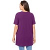 Woman Within Plus Size Perfect Short-Sleeve Shirred V-Neck Tunic - 3 of 4