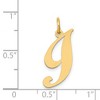 Black Bow Jewelry 14k Yellow Gold, Ella Collection Medium Fancy Script Initial I Pendant - 3 of 4