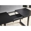 NicBex Mid-century Square Extendable Wood Dining Table with Metal Legs,Modern Rectangular Kitchen Table,Dining Room Furniture - 3 of 4