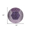 Eggplant Purple And Lavender Geometric Washable Indoor Outdoor Area Rug - 3 of 4