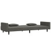 vidaXL 2-Seater Sofa Bed with Two Pillows Dark Gray Velvet - 4 of 4