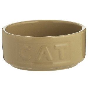 Mason Cash: Cane Cat Bowl, 5.2", 13.5oz, Tan Food & Water Feeding Dish - 1 of 4