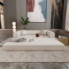 Modular Corduroy Folding Floor Sofa Bed with Soft Cushions, Convertible Sleeper Sofa for Small Spaces, Living Room or Bedroom – The Pop Home - 3 of 4