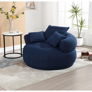 Lyngins Chenille Bean Bag Sofas for Kids and Adults,Fluffy Lazy Sofa Chairs with High-Resilience Sponge Padding for Living Room - 1 of 4