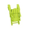 WestinTrends Malibu HDPE Outdoor Patio Folding Poly Adirondack Chair with Ottoman (2-Piece Set) - 4 of 4
