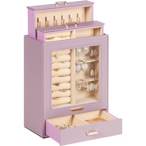 Jewelry Organizer Jewelry Box for Necklaces Rings Earrings Gift Bracelets Storage Case - 1 of 4