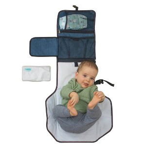 Toddleroo by North States Portable Waterproof Travel Changing Pad - Navy Blue - 1 of 4