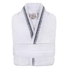 All-Season Unisex Cotton Terry Lounge Bathrobe with Embroidery by Blue Nile Mills - 2 of 4
