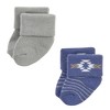 Hudson Baby Infant Boy Cotton Rich Newborn and Terry Socks, Bear 12-Pack - 4 of 4