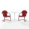 Tulip 3pc Outdoor Bistro Set with Table & 2 Chairs - Red - Crosley - 2 of 4