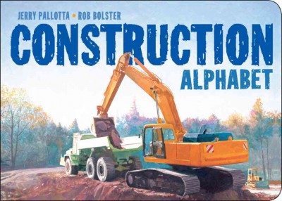 Construction Alphabet - Large Print by  Jerry Pallotta (Board Book)