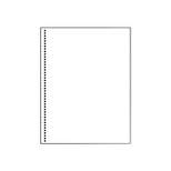 Printworks Professional 8 1/2" x 11" 20 lbs. Perforated at 4 1/2" Punched Paper White 2500/Case