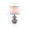 KTMBDW Table Lamps Set of 2, 25" Bedside Desk Lamps for Nightstand Decorations, Modern Glass Table lamp (LED Bulbs Included) - 4 of 4