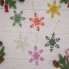 6pc Beaded Snowflake Christmas Ornament Set - National Tree Company - 2 of 4