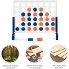 Costzon Giant 4-in-a-Row Game, Wooden Four Connect Set with Coins & Carry Bag, Classic Indoor/Outdoor Game for Adults & Kids, Backyard Party Toy - 4 of 4
