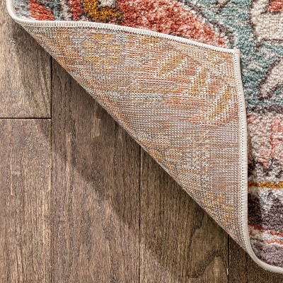 Blush Geometric 5'3" x 7'3" Synthetic Easy-Care Area Rug