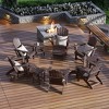 WestinTrends Highland 12-Piece HDPE Outdoor Patio Furniture Adirondack Chair Conversation Table Set - 2 of 4