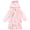 Hudson Baby Infant Girl Plush Bathrobe and Toy Set, Bear Girl, One Size - 3 of 4