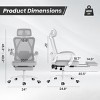 NicBex Ergonomic Office Chair with Adjustable Lumbar,Mesh Recline Office Chair with Headrest,Footrest,Swivel Desk Chair for Home,Study Room - 3 of 4