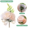 Unique Bargains Artificial Rose Flower Men Wedding Boutonnieres 2 Pcs - 2 of 4