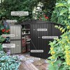 Outdoor Storage Shed with 32 Air Vents, Lockable Door Key Lock, Roof Galvanized Steel Storage Cabinet, Rust-proof Garden Shed for Backyard, Lawn - 2 of 4