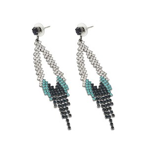 SOHI Women's Silver Dazzling Drop Earrings - 1 of 3
