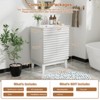 ROOMTEC 24 in. Bathroom Vanity with Ceramic Sink, Mid-Century Cabinet with 2 Soft-Close Doors, Freestanding, Wood Grain Laminate, Walnut - 2 of 4