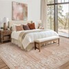 Modern Machine Washable Area Rugs Floral Printed Floor Carpet Non Slip Backing Stain Resistant Indoor Soft Mat - 2 of 4