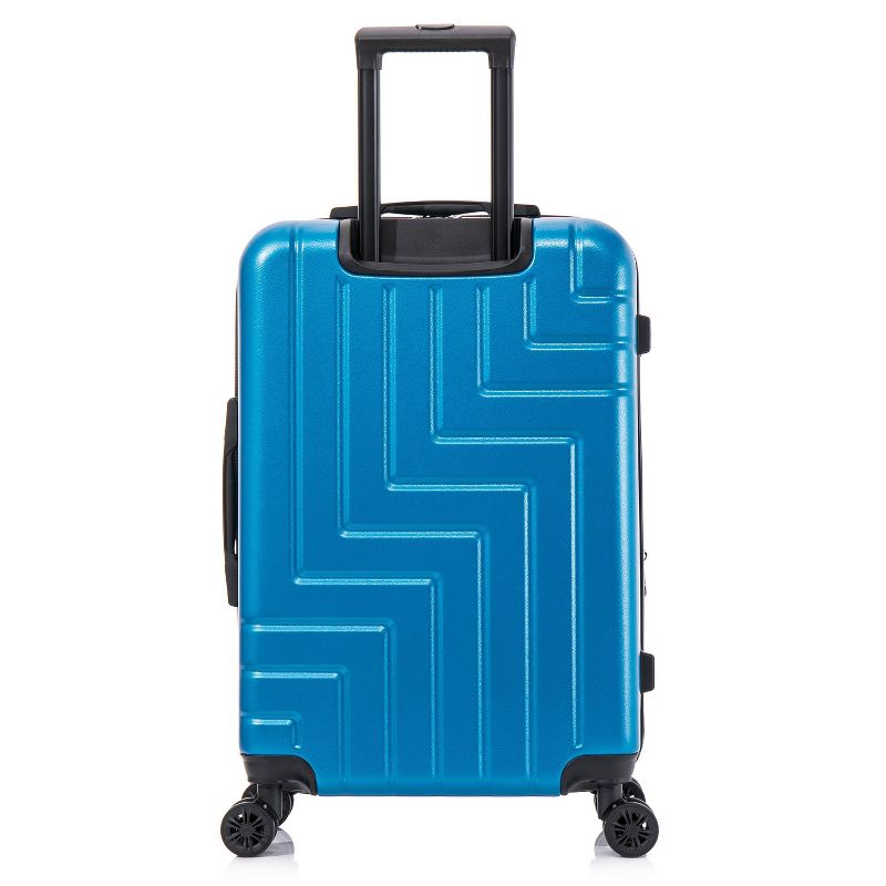 DUKAP Zahav Lightweight Hardside Medium Checked Spinner Suitcase - Teal, 6 of 18
