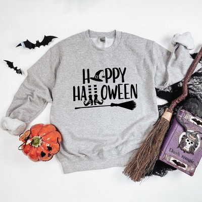 Simply Sage Market Women's Graphic Sweatshirt Happy Halloween Witch