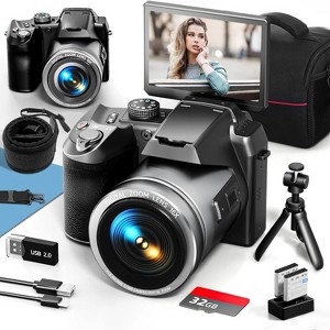 NBD 4K Digital Camera 56MP Vlogging Camera with 16X Zoom, WiFi, Webcam & 32GB SD Card - 1 of 1