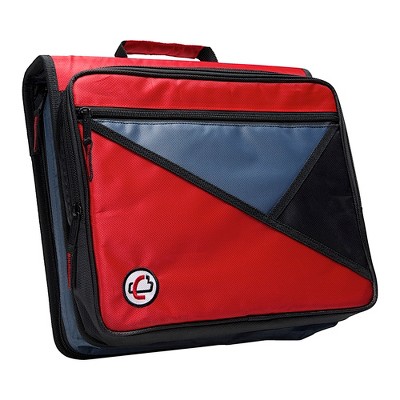 Case-it Universal Laptop Zipper Binder, O-Ring, 2 Inches, Red
