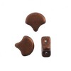 John Bead Matubo 50g Czech Glass 7.5mm Matte Metallic Dark Copper Ginko Leaf Beads - 2 of 2