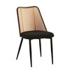 Grungis Boucle Armless Kitchen Chair Set of 4,Upholstered Dining Chairs with Curved Rattan Backrest for Dining Room,Kitchen - 4 of 4