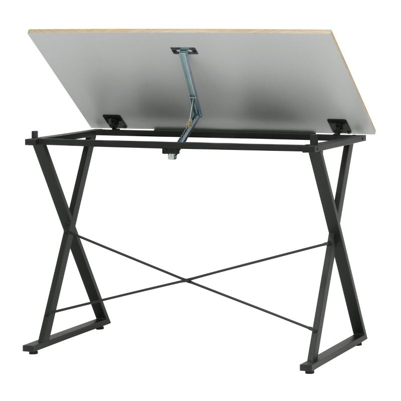 Axiom Drawing Table Graphite Black/Ashwood - Studio Designs, 5 of 20