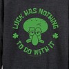 Women's - SpongeBob Squarepants - Squidward Luck Lightweight French Terry Wide Neck Long Sleeve Shirt - 2 of 4