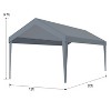 Racxily 12x20ft Carport Replacement Canopy Cover, Waterproof&UV Protected Tarp with 76 Elastic Buckles for Garage Shelter,  (Only Cover) - 3 of 4