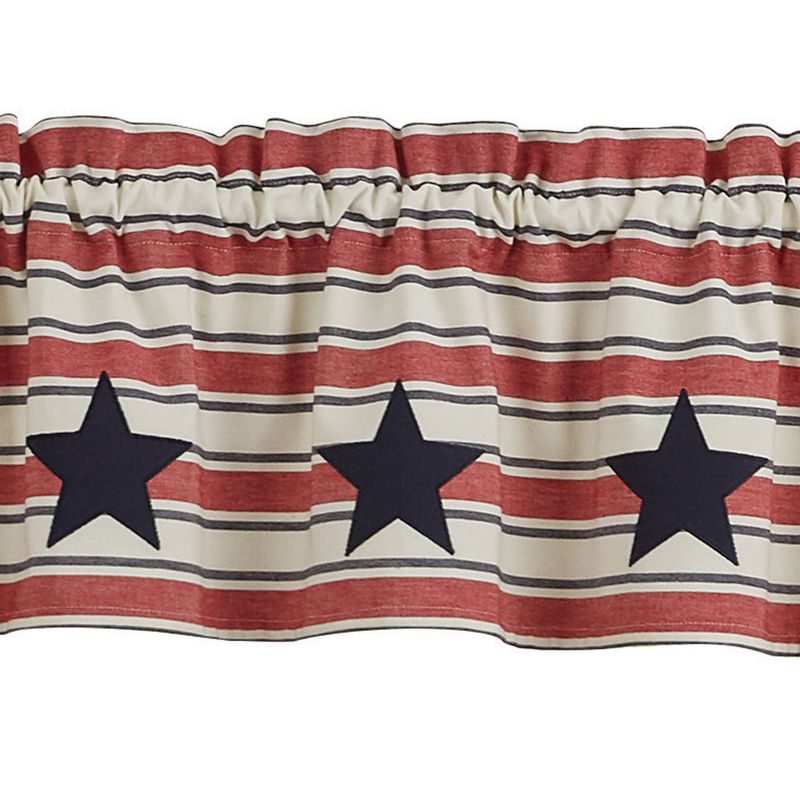 Park Designs Stars And Stripes Patch Lined Valance - 60''L - Red, 3 of 4