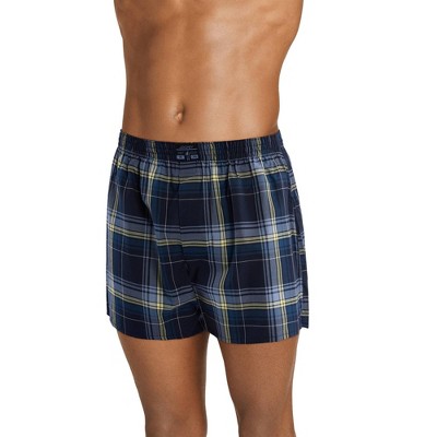Jockey Men's Cotton Blend Blue Graphite Woven 5" Boxer