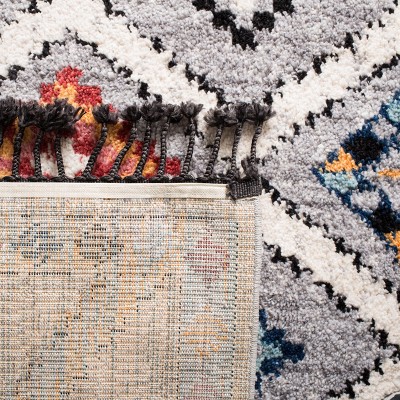 Gray Diamond Flat Woven Synthetic Area Rug, 3' x 5'